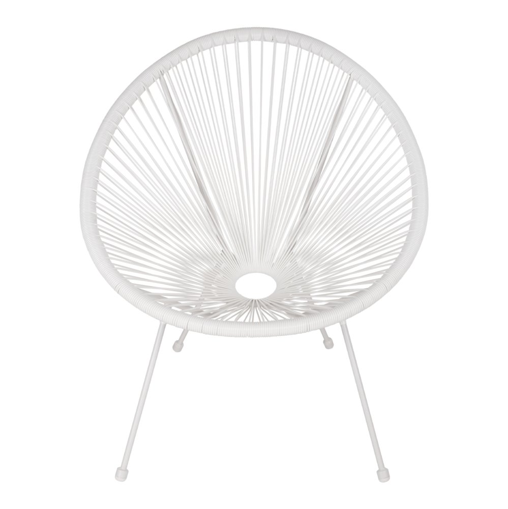 ACAPULCO SESSEL T. FOLIA WEIßEM METALL MIT GEDREHTEM GEWEBE 70x73x79 cm