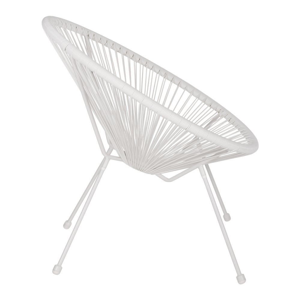ACAPULCO SESSEL T. FOLIA WEIßEM METALL MIT GEDREHTEM GEWEBE 70x73x79 cm