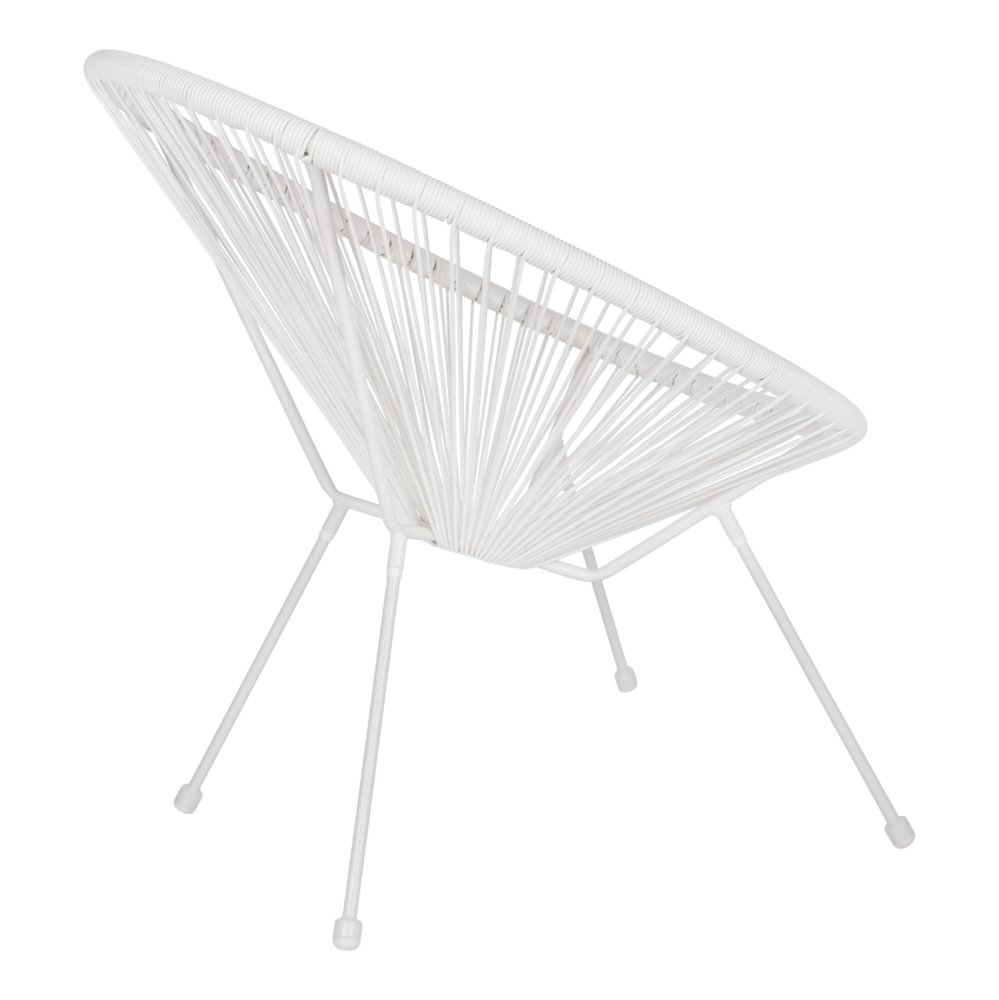 ACAPULCO SESSEL T. FOLIA WEIßEM METALL MIT GEDREHTEM GEWEBE 70x73x79 cm