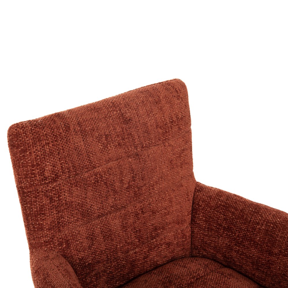 ESSZIMMER-SESSEL, ROTER STOFF, BEINE AUS GUMMIHOLZ, 66 x 63 x 91 cm