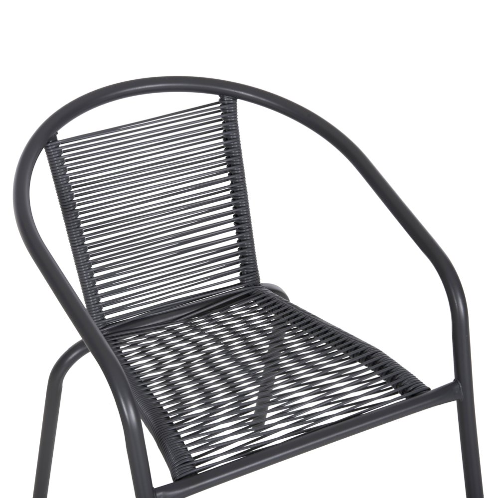 ΠΟΛΥΘΡΟΝΑ ΜΕΤΑΛΛΟ ΓΚΡΙ-ΣΥΝΘ. RATTAN ΓΚΡΙ 54x61x75Υεκ.