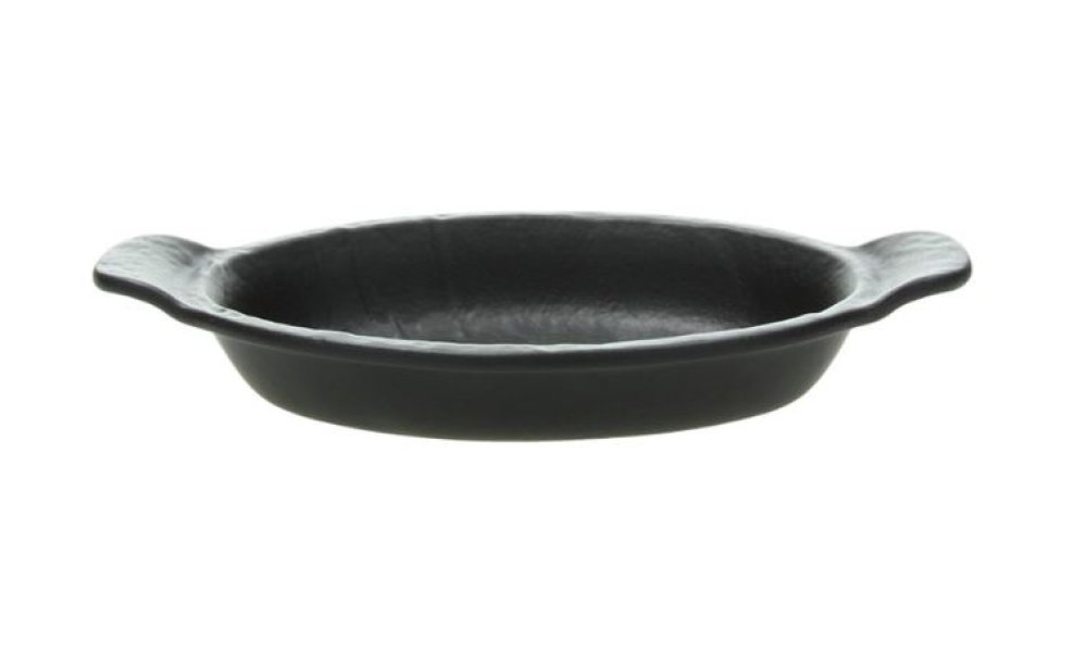 Ovale Porzellanschale Tognana Vulcania Schwarz Ø23x12.5x3.5 cm 6 Set