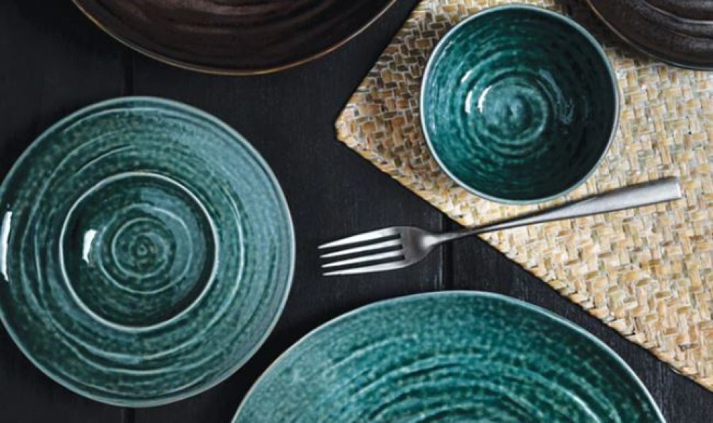 Flat plate Tognana Material Green Ø23.5xH 3 cm 6 set