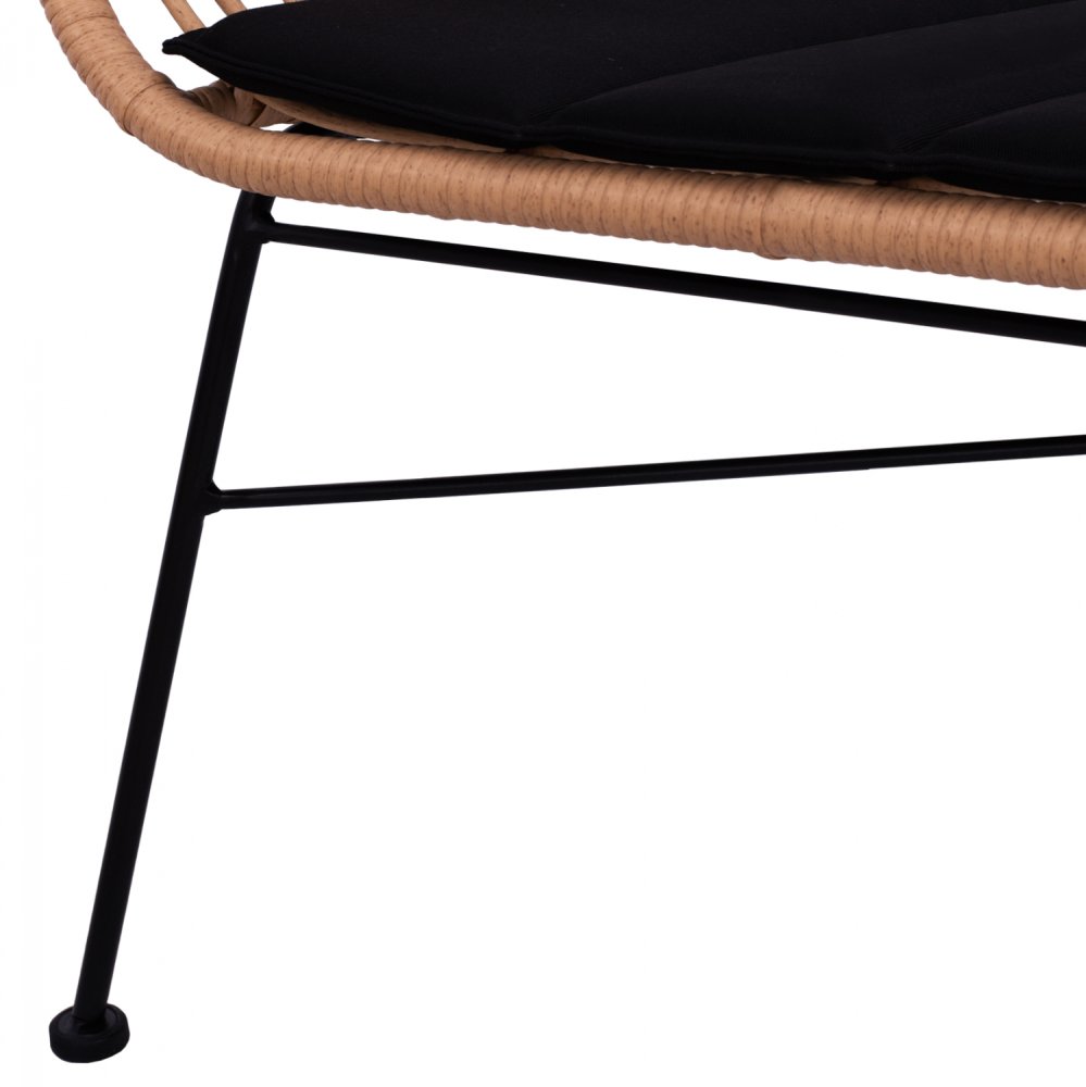 4-tlg Loungeset ,,Allegra“ in schwarz-beige