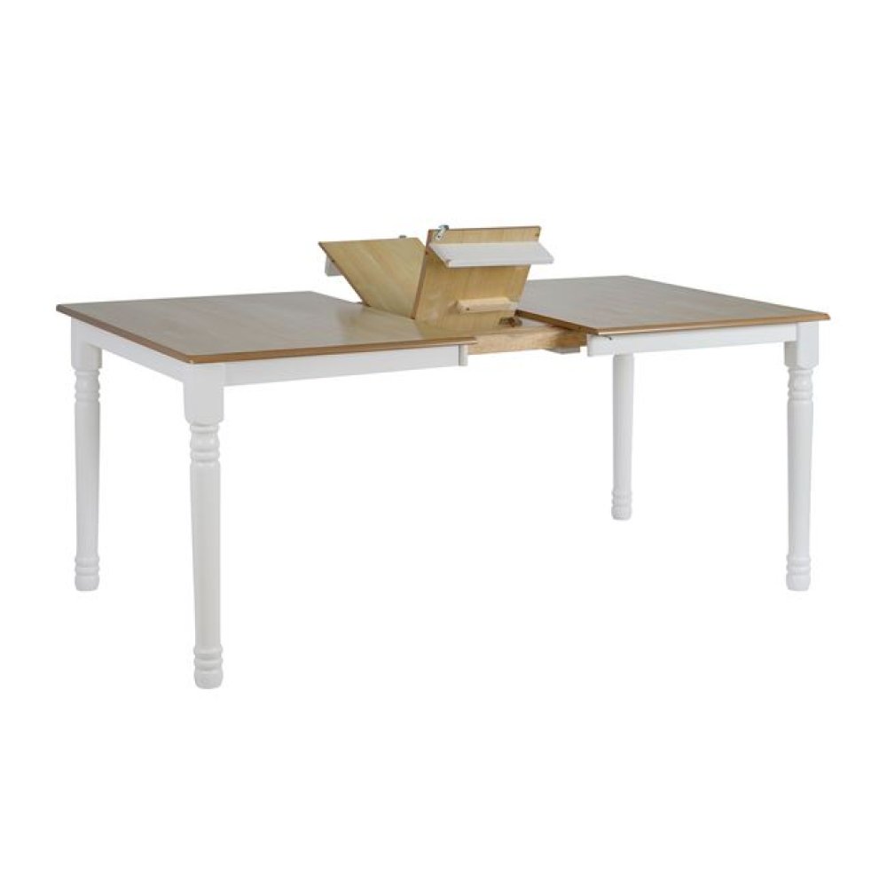 Holztisch Weiß 150 (+30) x 90 x 75 cm