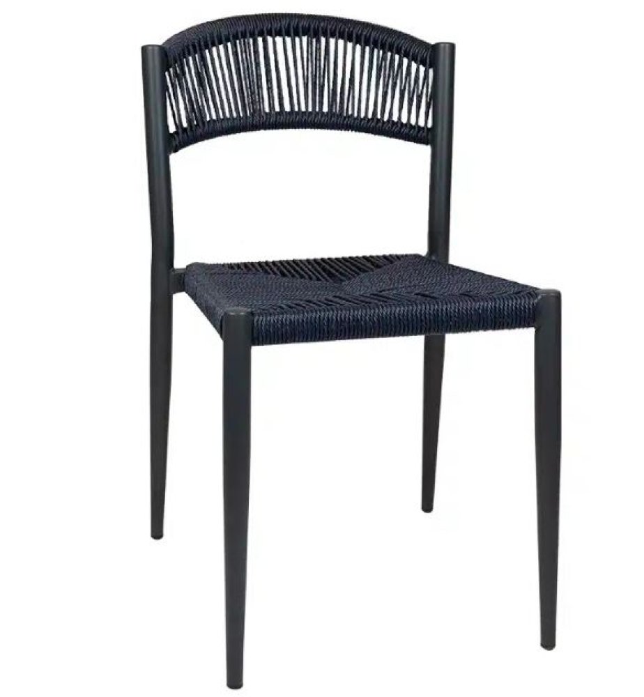 "Jonah" Stuhl in blau aus Aluminium im Geflecht Look