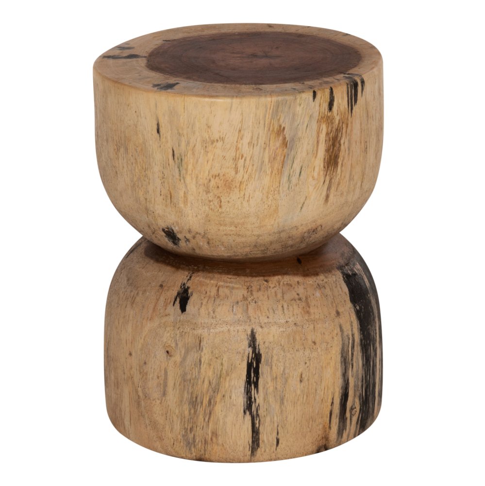 RUNDER HOCKER FEBRY MASSIVES SUARHOLZ IN NATURAL Φ35x45Hcm