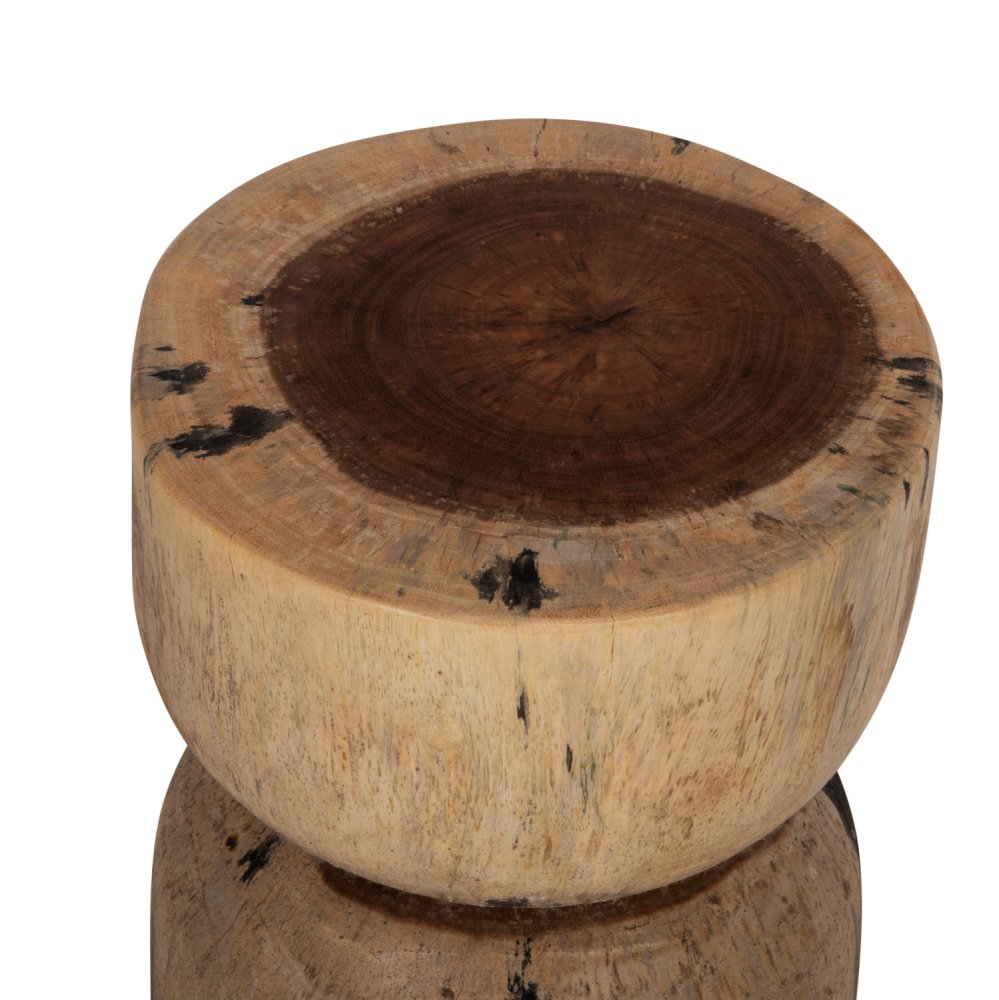 RUNDER HOCKER FEBRY MASSIVES SUARHOLZ IN NATURAL Φ35x45Hcm