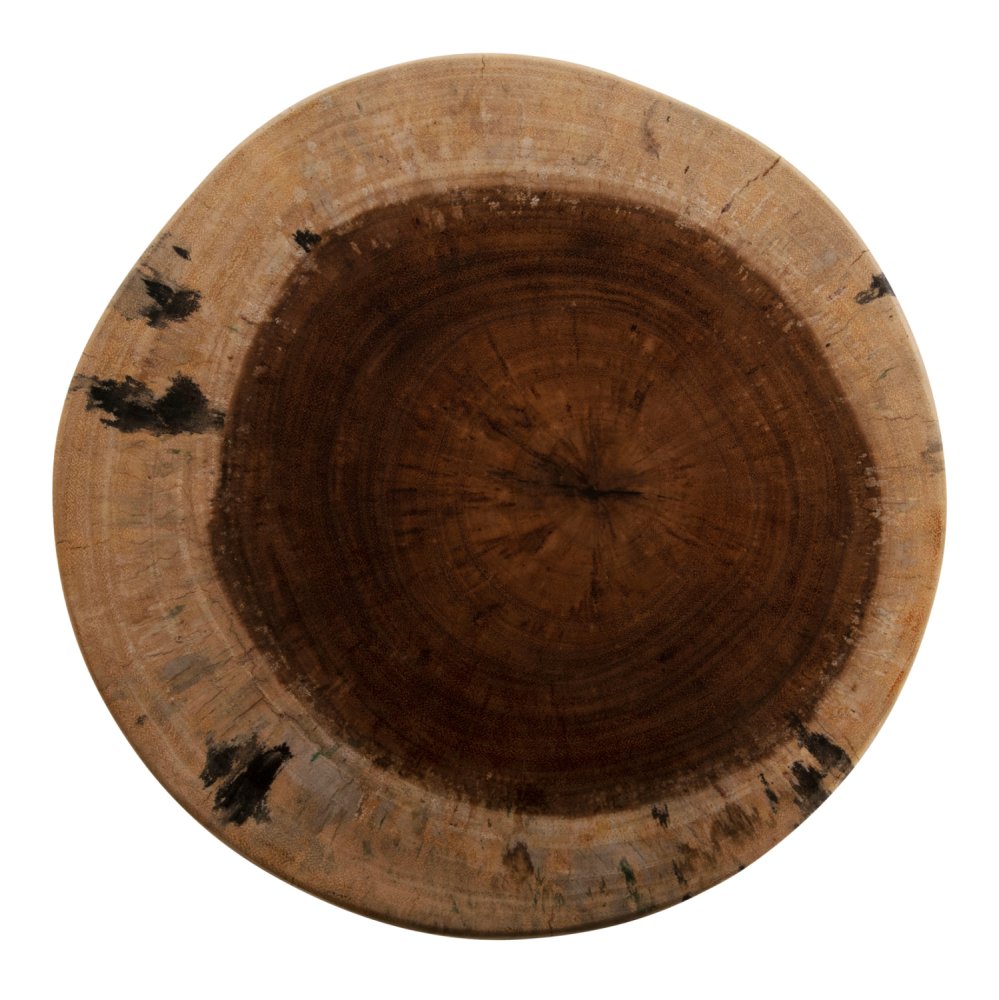 RUNDER HOCKER FEBRY MASSIVES SUARHOLZ IN NATURAL Φ35x45Hcm