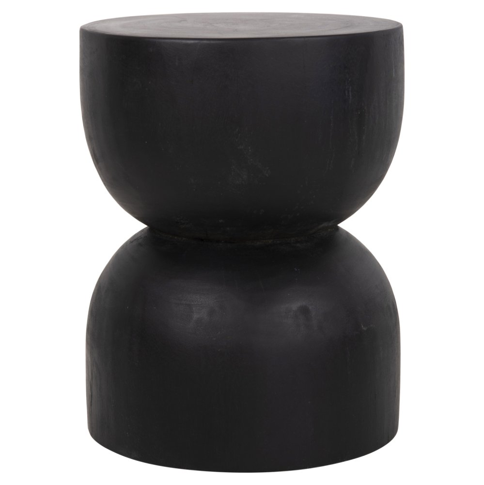 ZYLINDRISCHER HOCKER FEBRY SCHWARZES MASSIVES SUARHOLZ Φ35x45L