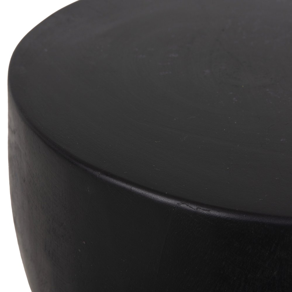 ZYLINDRISCHER HOCKER FEBRY SCHWARZES MASSIVES SUARHOLZ Φ35x45L
