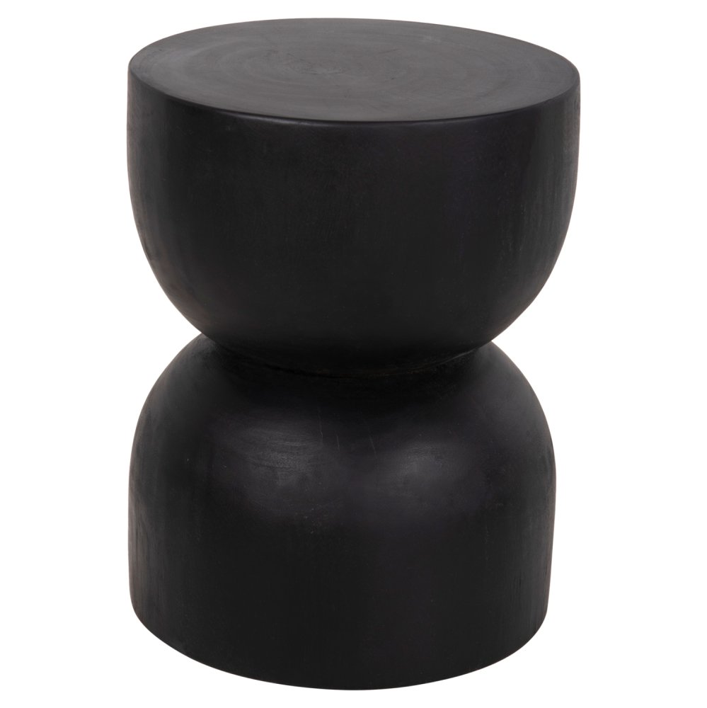ZYLINDRISCHER HOCKER FEBRY SCHWARZES MASSIVES SUARHOLZ Φ35x45L