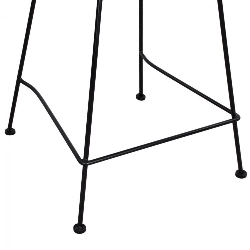 Barhocker „Allegra I“ mit Kissen in Beige-Schwarz 55x56x107 cm