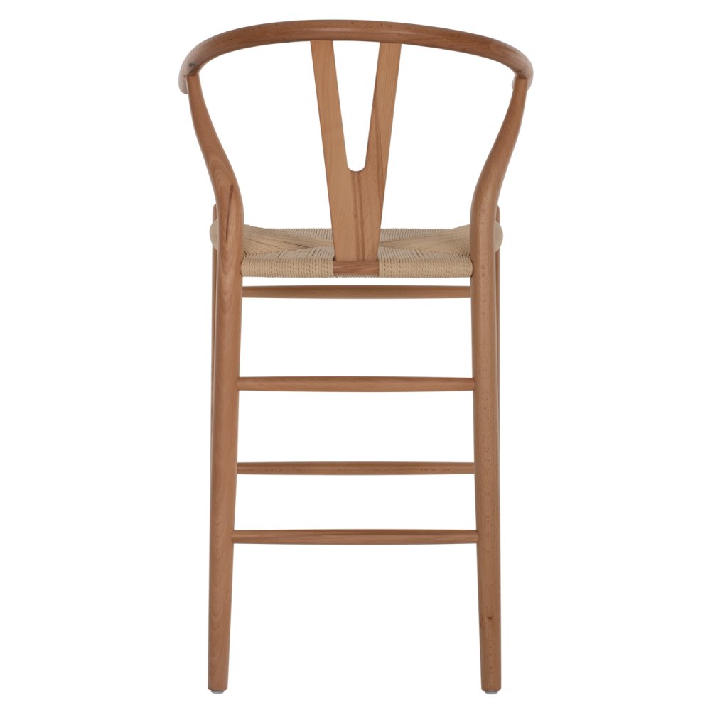 BARHOCKER "BRAVE" BUCHENHOLZ NATURAL WISHBONE RÜCKEN 48x53x100 cm