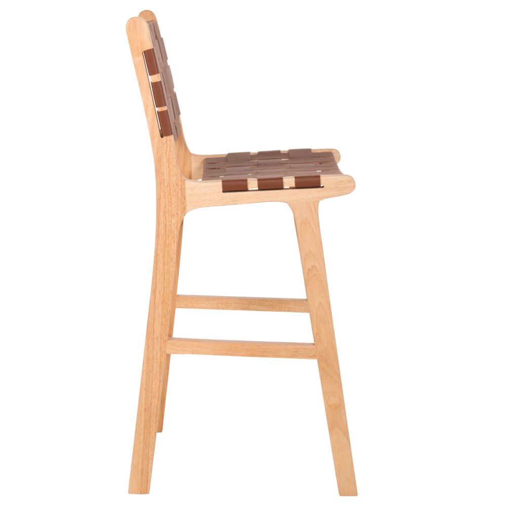 BARHOCKER FELIPE MITTELHÖHEM TOON HOLZ IN NATURFARBE-BRAUN PU 45x47x94cm