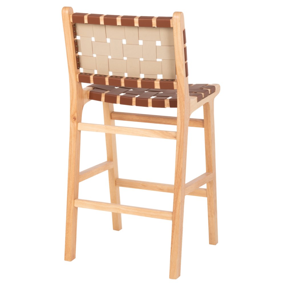 BARHOCKER FELIPE MITTELHÖHEM TOON HOLZ IN NATURFARBE-BRAUN PU 45x47x94cm