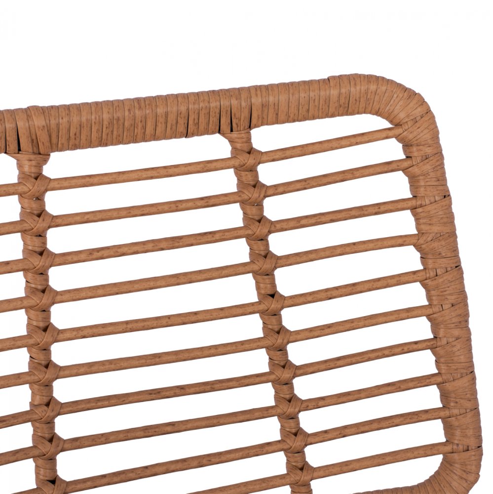 Barhocker „Allegra I,, mit Kissen in Beige-Schwarz 46,5x55x117,5 cm.