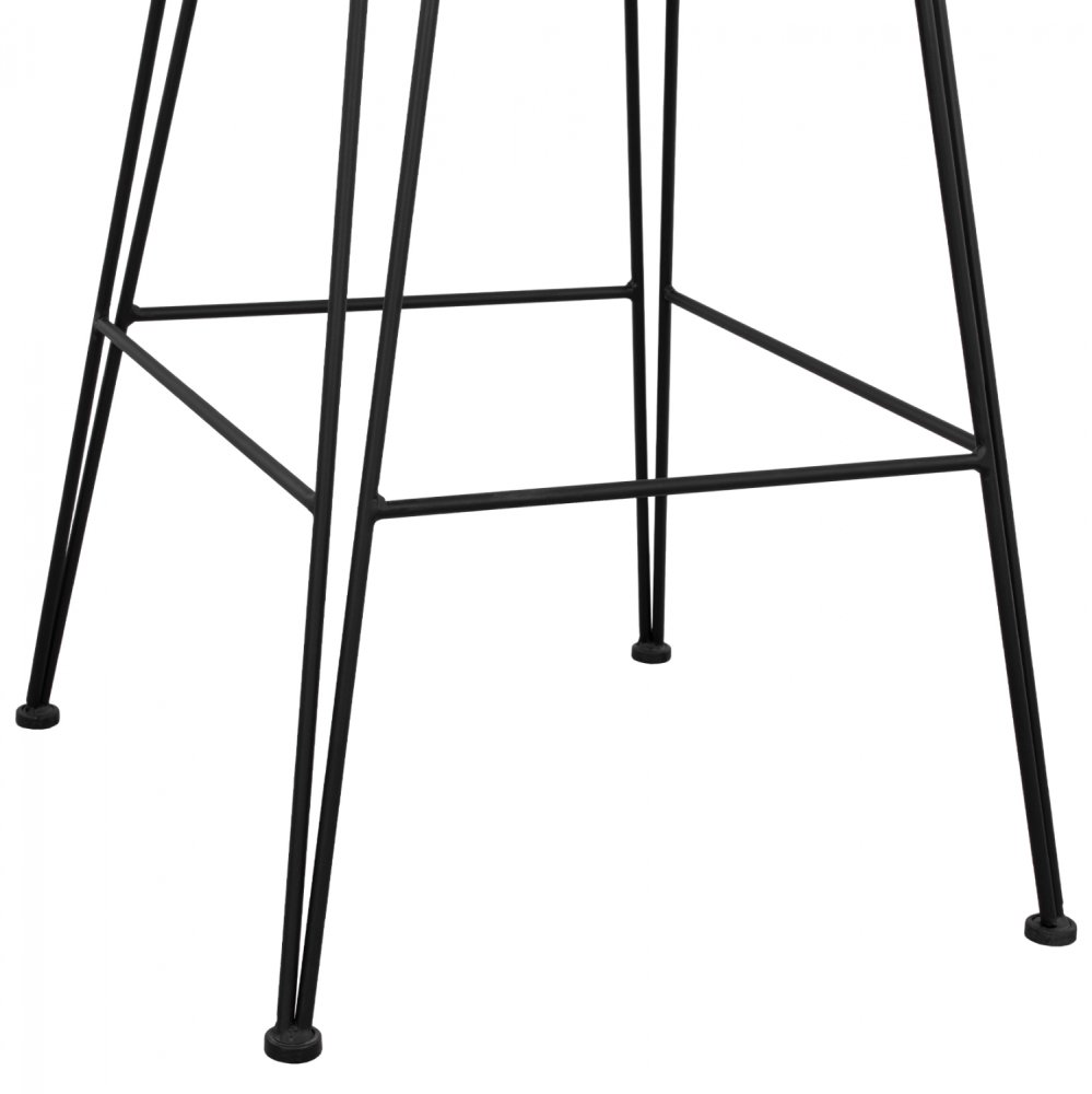 Barhocker „Allegra“ mit Kissen in Beige-Schwarz