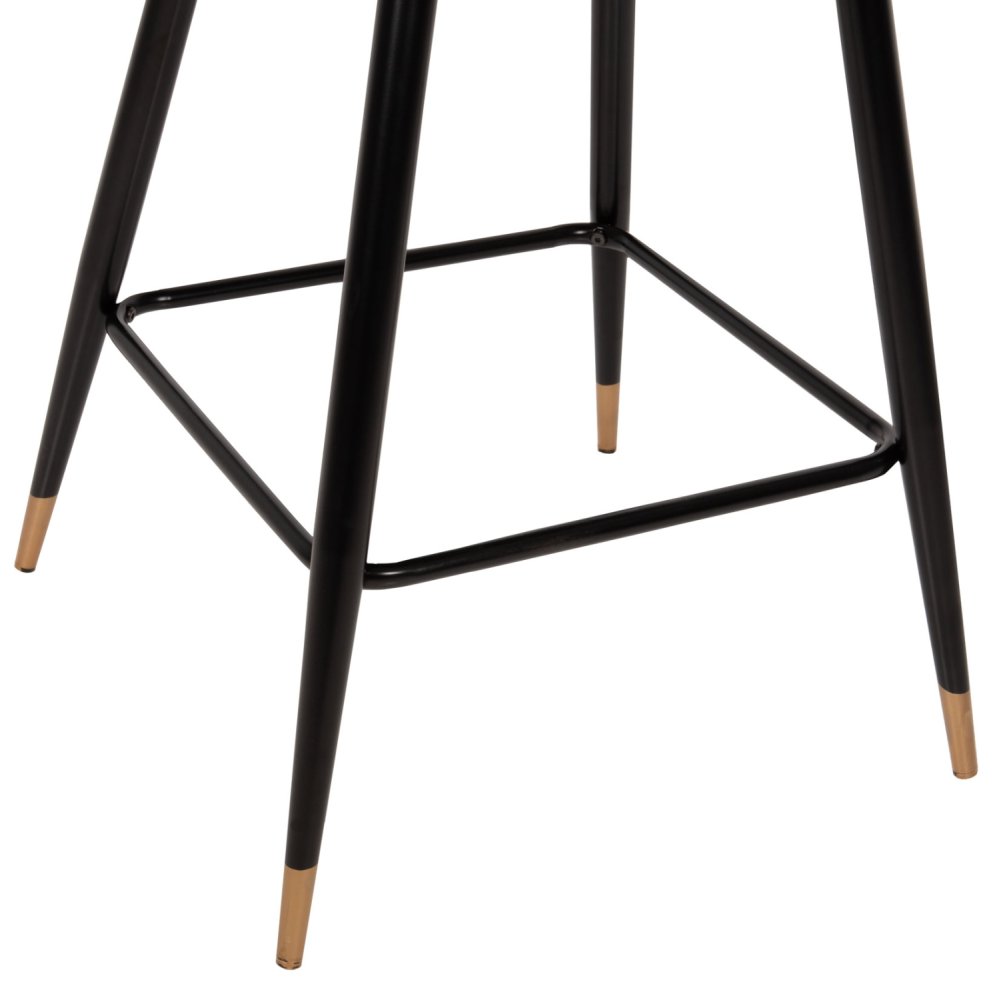 MITTELHOHER HOCKER VESNA AUS BLAUEM SAMT UND METALLGESTELL 50x50x90 cm