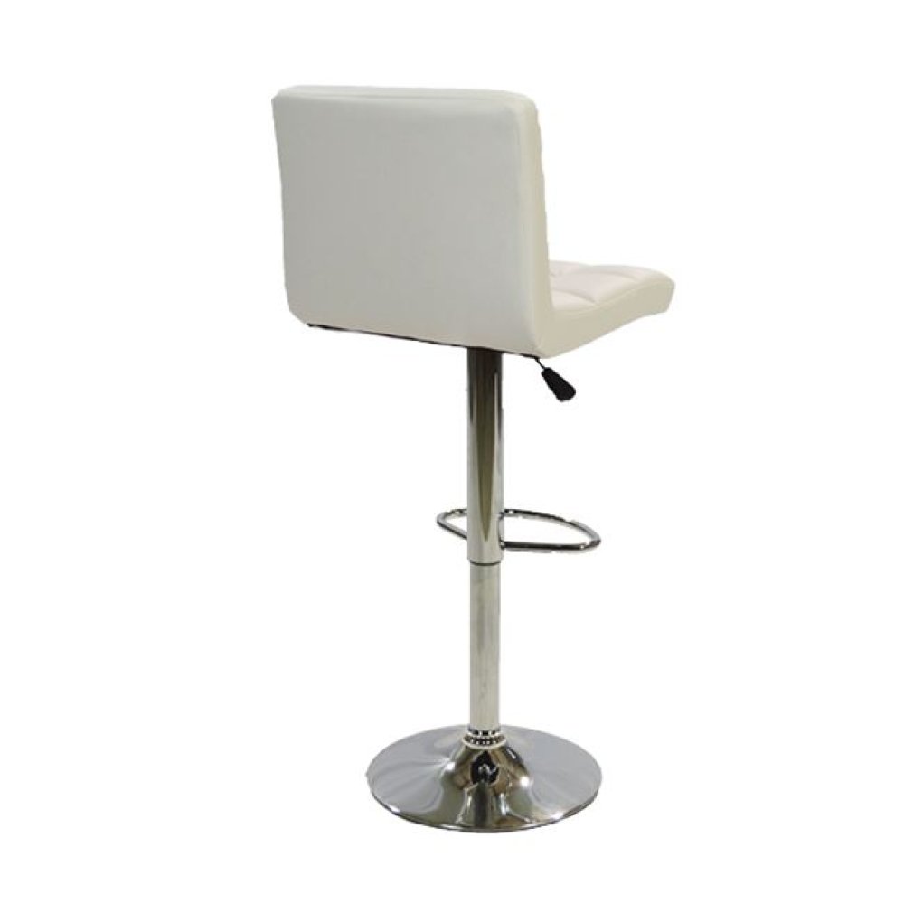 Bar stool Diana with metal frame and white upholstery