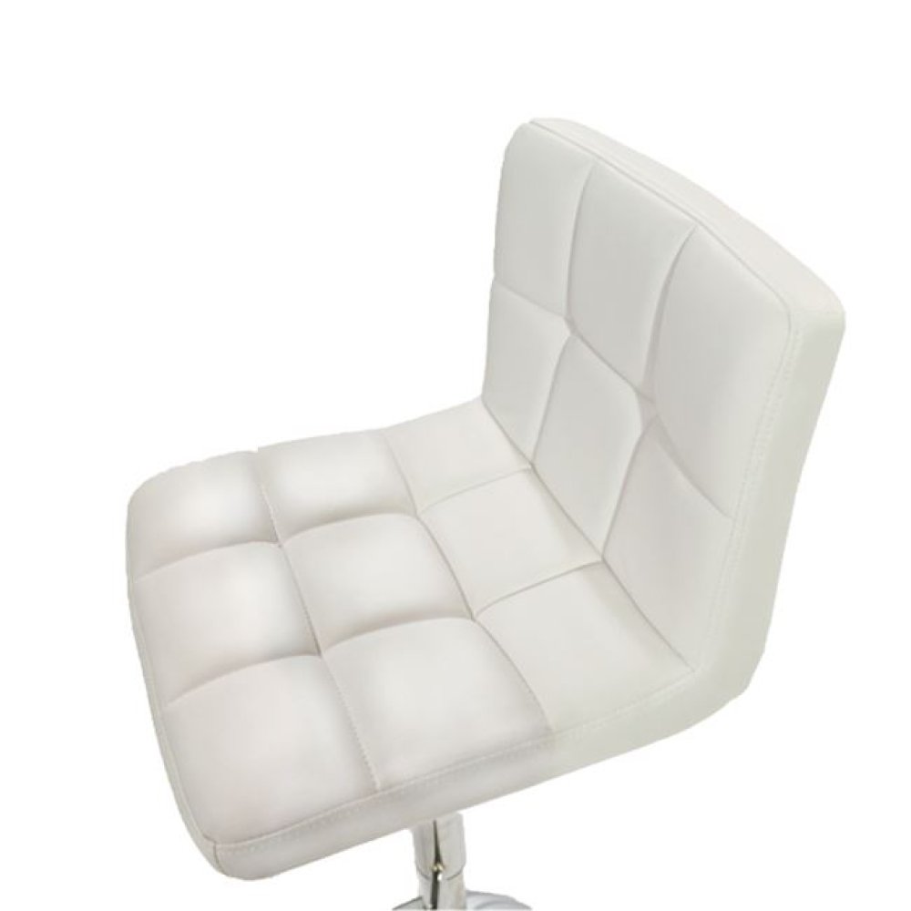 Bar stool Diana with metal frame and white upholstery