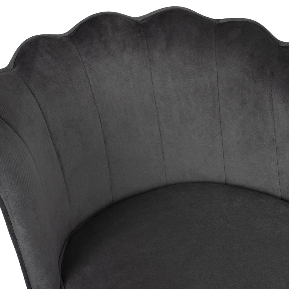 MITTELHOHER HOCKER VESNA AUS GRAUEM SAMT UND METALLGESTELL 50x50x90 cm