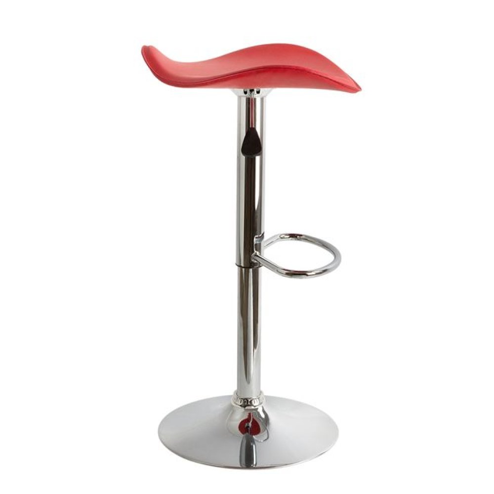 Modern bar stool without backrest in red
