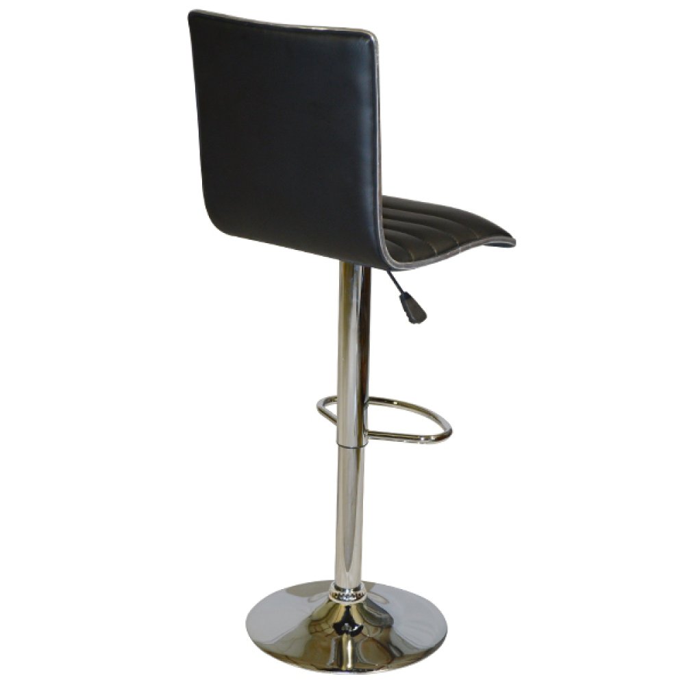 Moderner Barhocker mit schwarzem kunstlederbezug