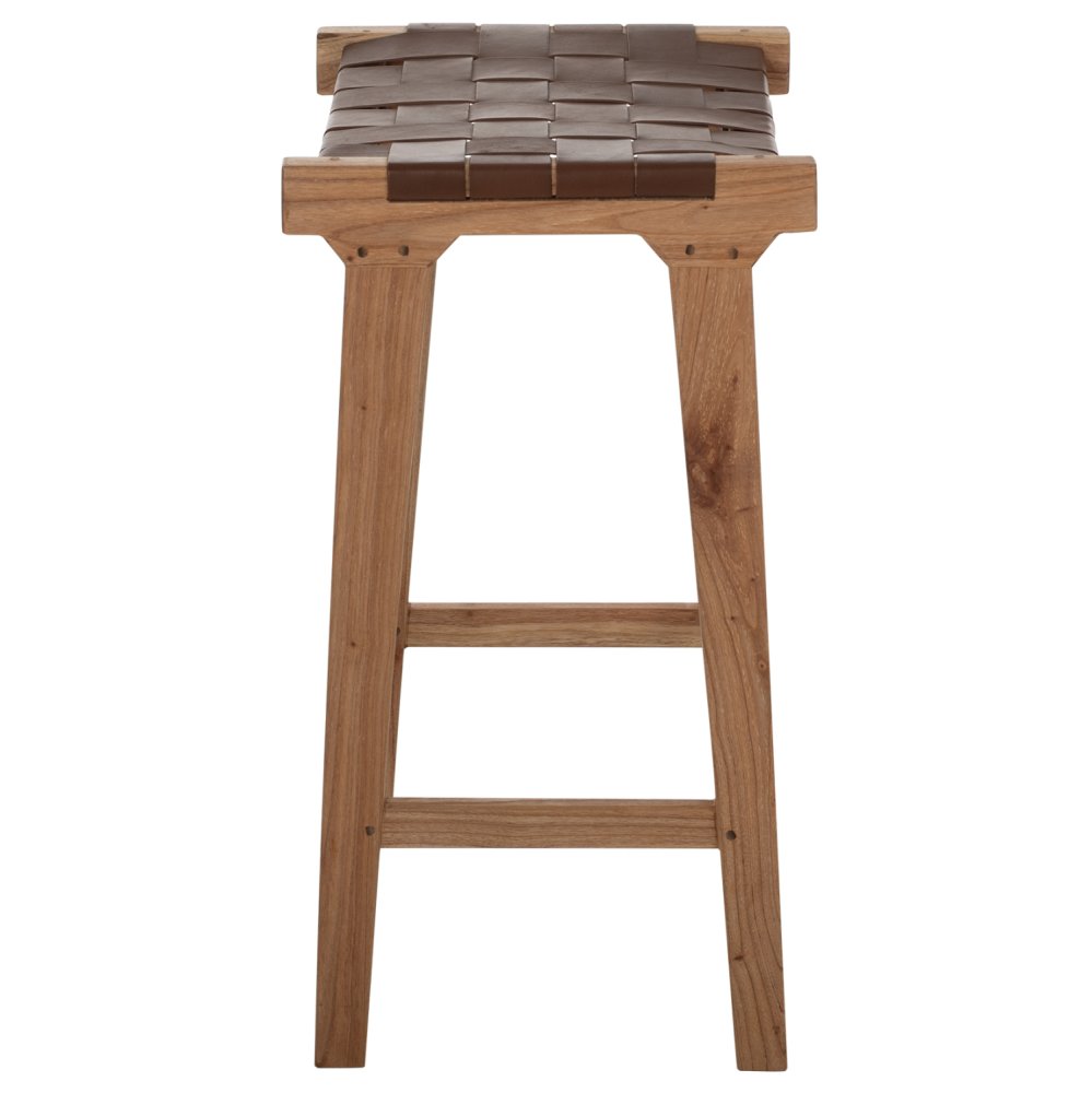 BARHOCKER MASSIVES TEAK NATUR 40X35X65H