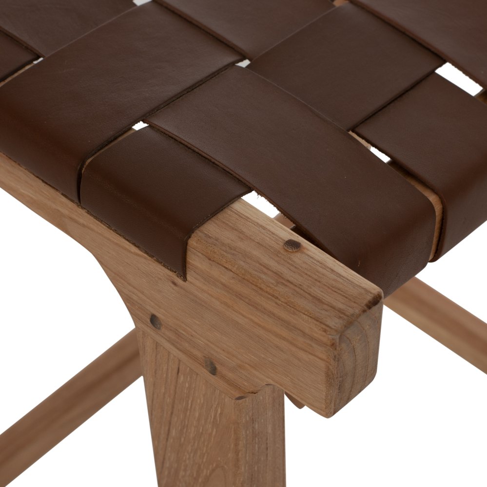BARHOCKER MASSIVES TEAK NATUR 40X35X65H