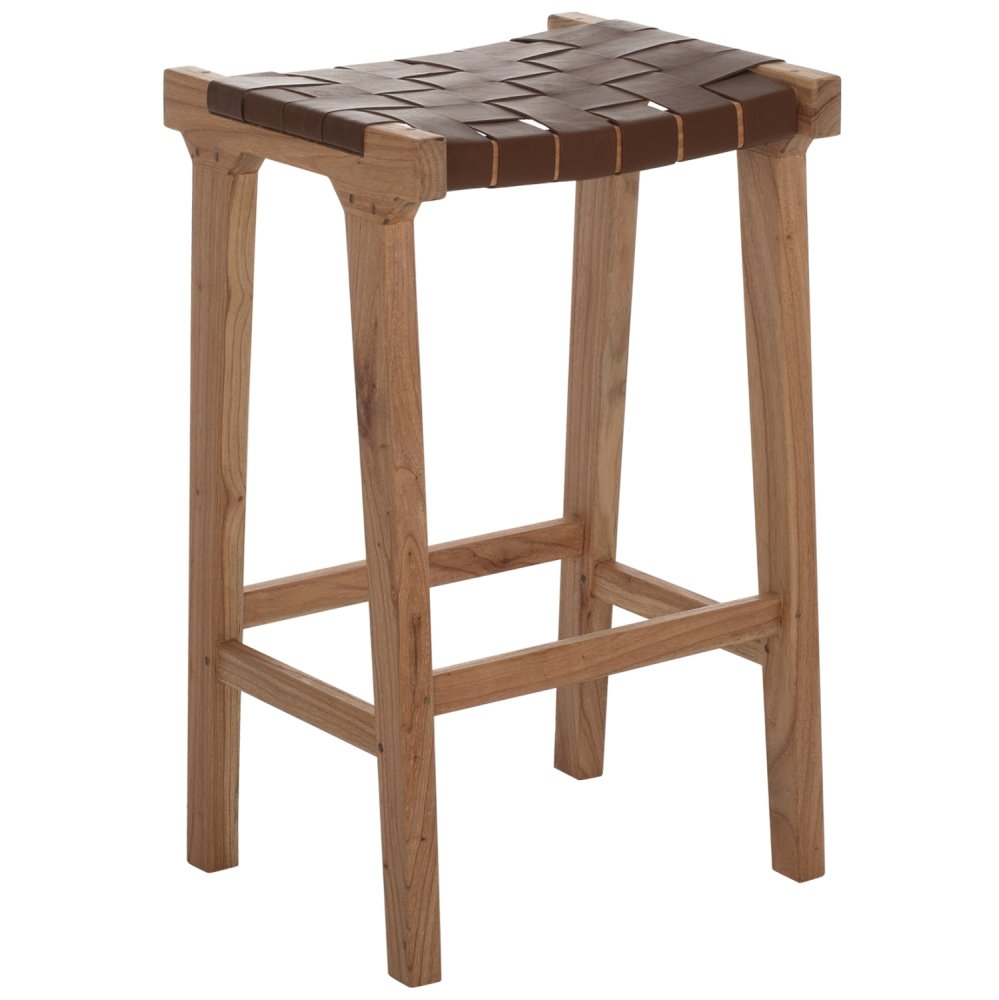 BARHOCKER MASSIVES TEAK NATUR 40X35X65H