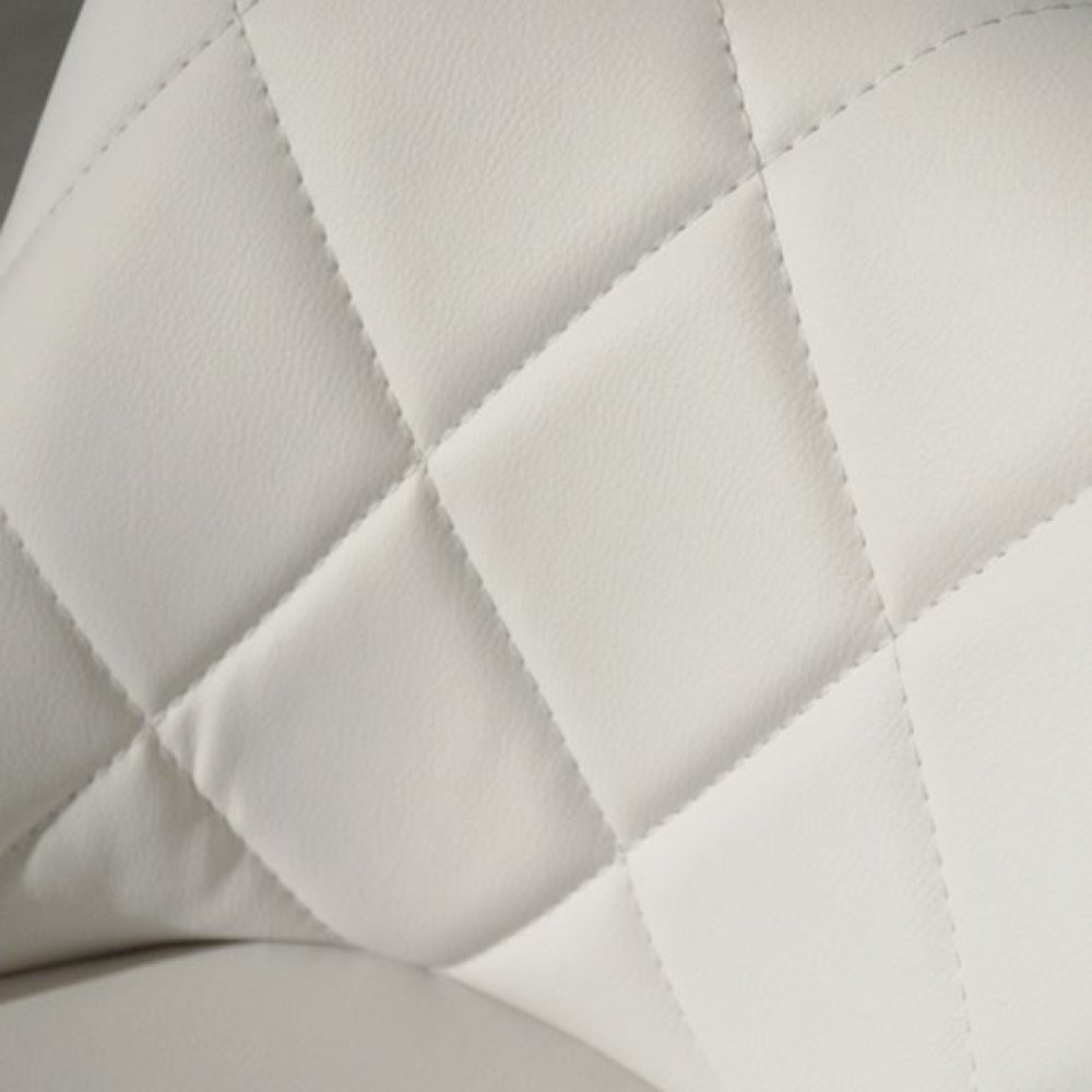 Modern barstool with comfortable upholstery in white