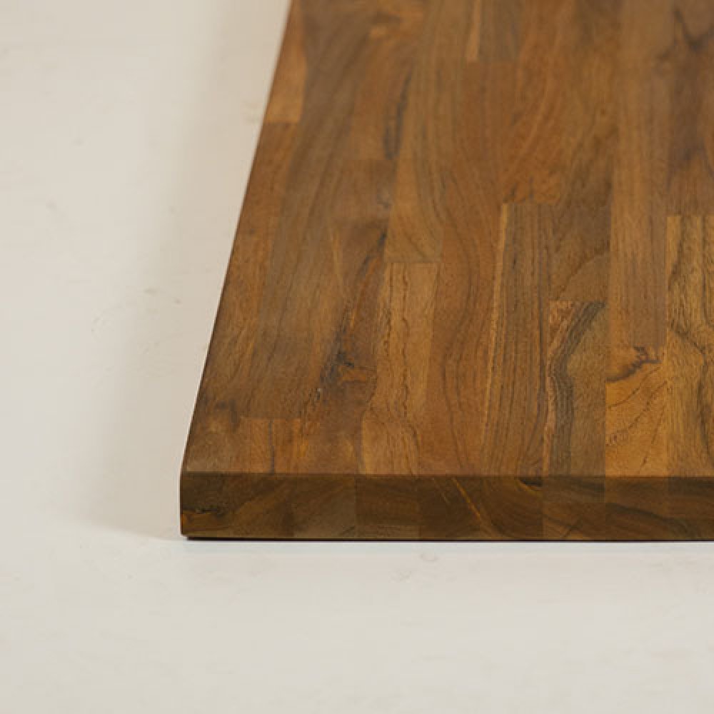 Tischplatte "Golden Teak" aus massivem Teakholz ø100 cm 25mm Stärke