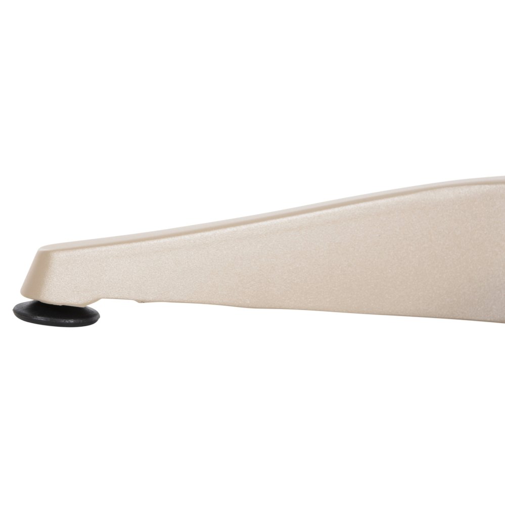 RUNDER ALUMINIUMTISCH CHAMPAGNER FARBE-POLYWOOD-TOP IN NATURFARBE Φ60x73Hcm