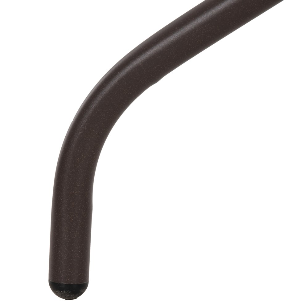 OUTDOOR-TISCH QUADRATISCH FIGO BRAUN METALL-GLAS TISCHPLATTE 80Χ80Χ71Hcm