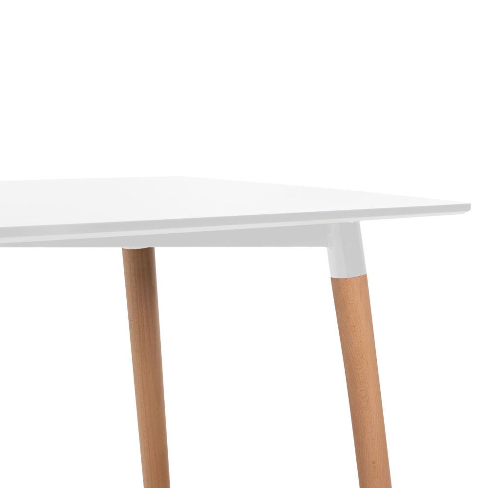 Rechteckiger weißer Tisch 120x80x73H cm