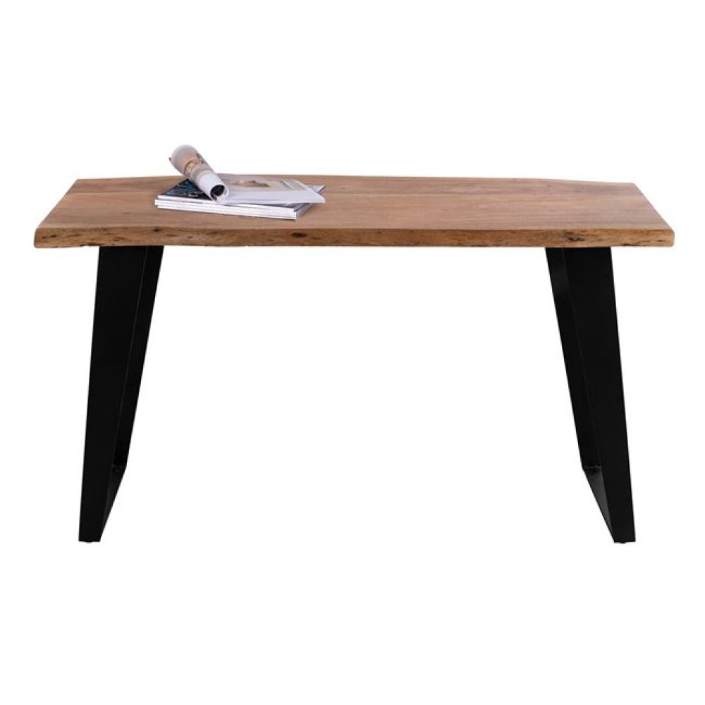 Tisch Alicia aus massivem Akazienholz 130x47x77,5 cm | Baumstamm Möbel