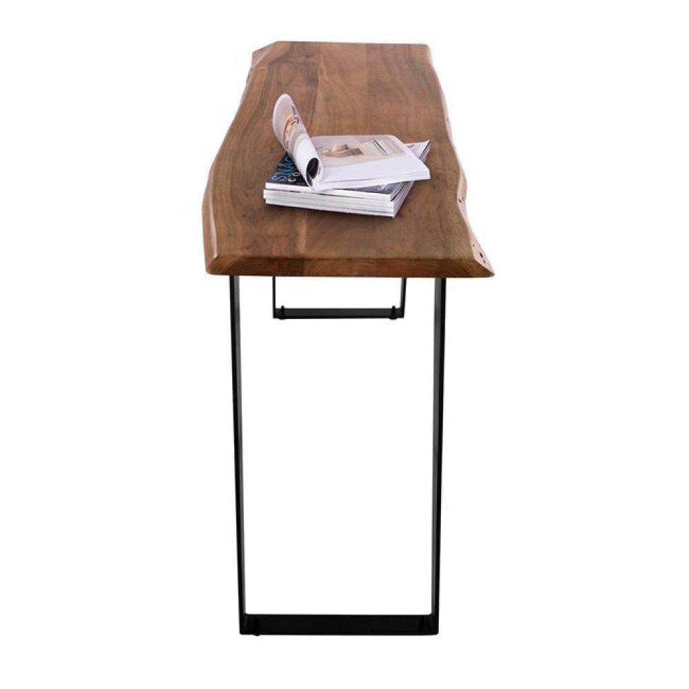 Tisch Alicia aus massivem Akazienholz 130x47x77,5 cm | Baumstamm Möbel