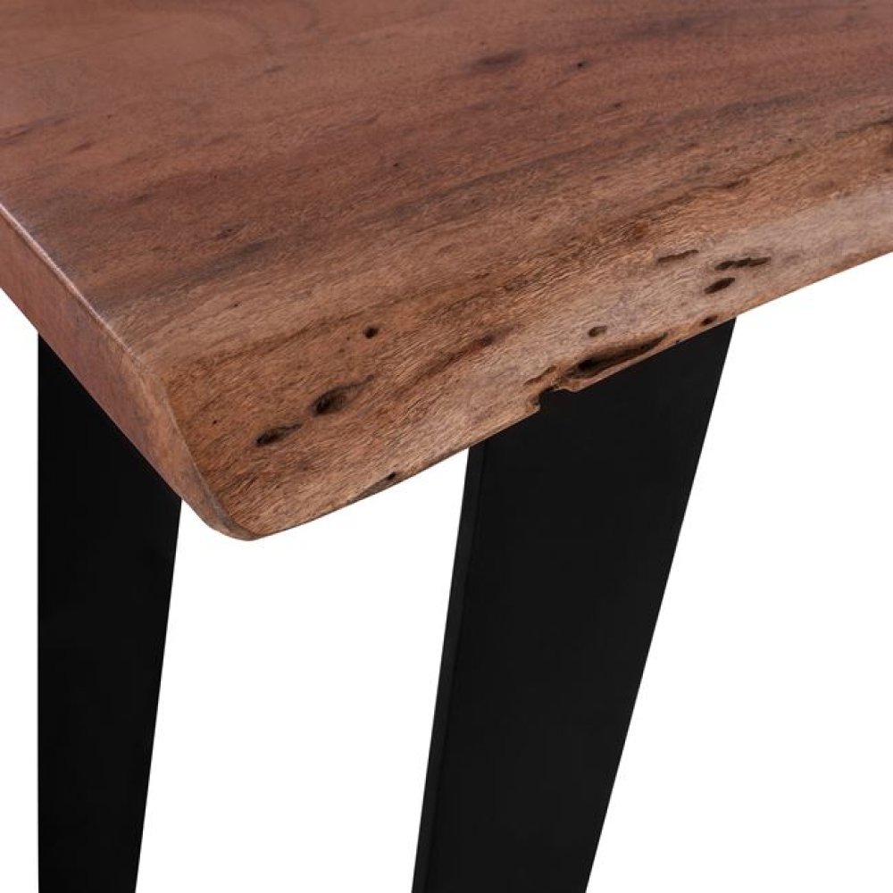 Tisch Alicia aus massivem Akazienholz 130x47x77,5 cm | Baumstamm Möbel