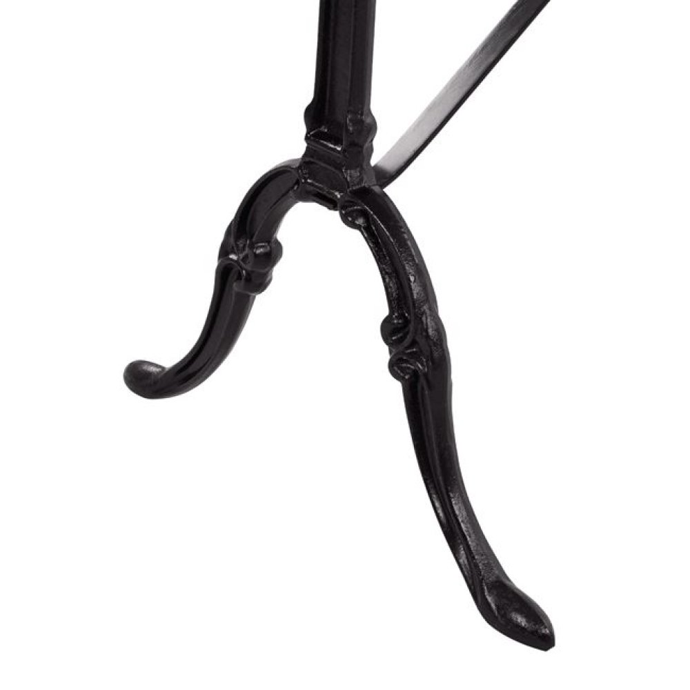 Komplett-Tisch aus Gusseisen mit ovaler Marmoroberfläche 120x59xH72 cm.