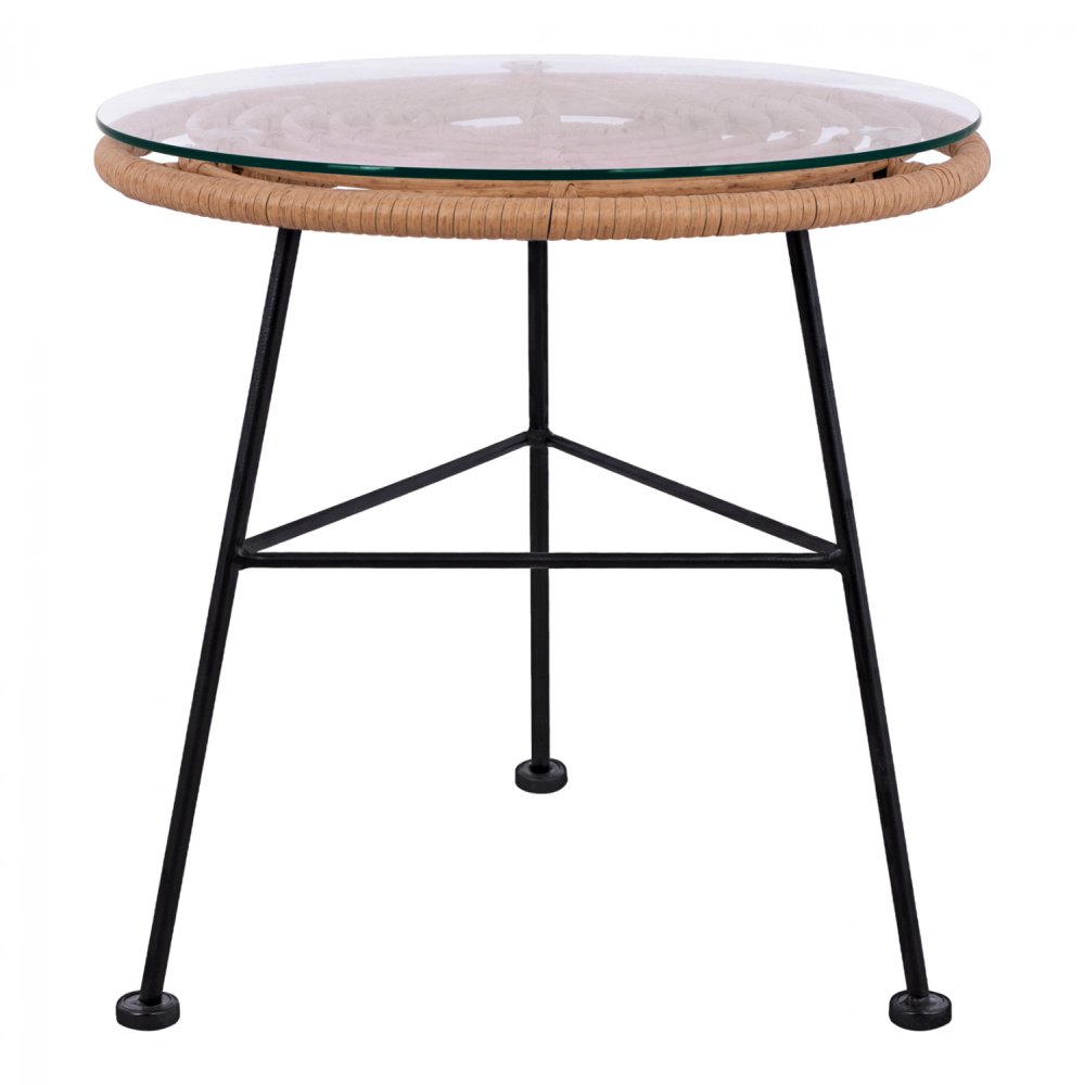 Moderner Tisch „Allegra I“ in Beige Schwarz