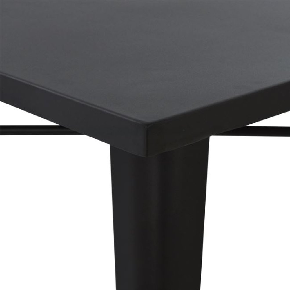 Μεταλλικό τραπέζι σε μαύρο ματ χρώμα 80x80x76cm