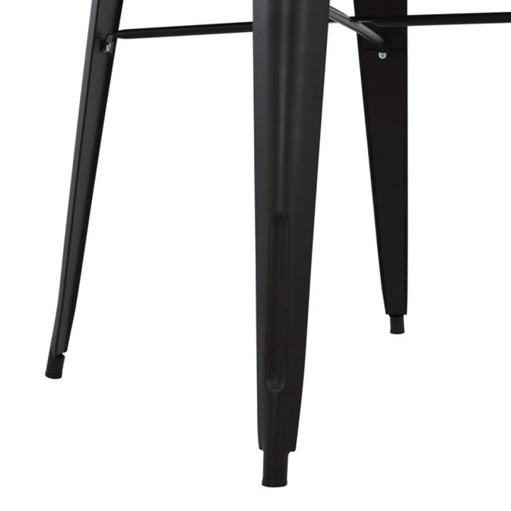 Μεταλλικό τραπέζι σε μαύρο ματ χρώμα 80x80x76cm
