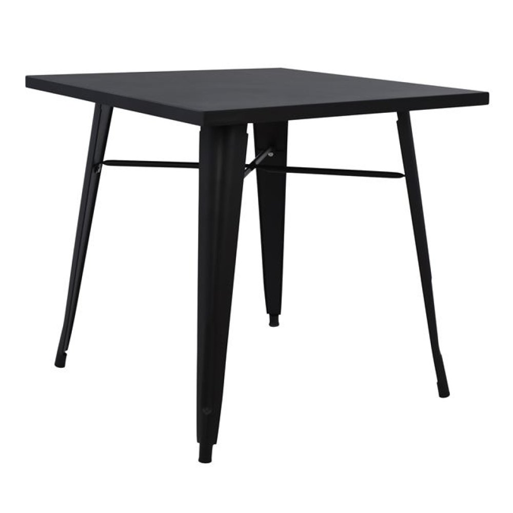 Μεταλλικό τραπέζι σε μαύρο ματ χρώμα 80x80x76cm