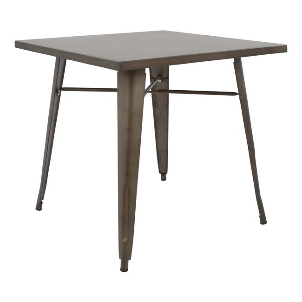 Metalltisch in der Farbe Rost 80x80x76 cm