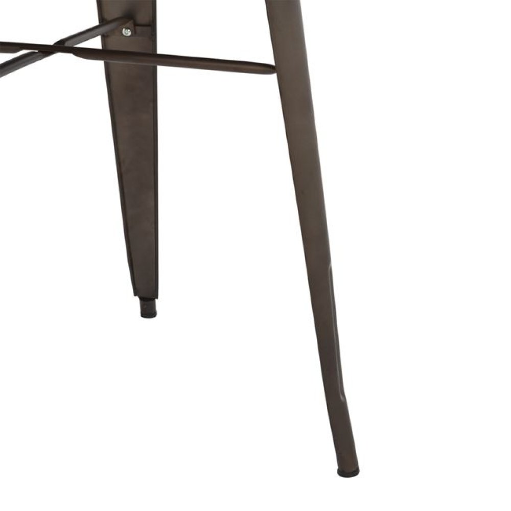 Metallic table in rusty color 70x70x76cm