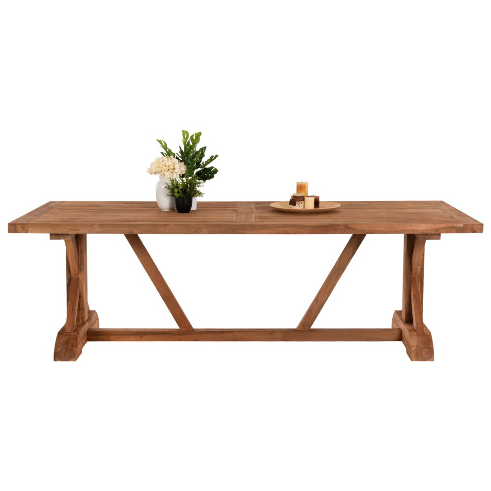 ESSTISCH KRONOS RECYCELTES TEAKHOLZ IN NATURAL 240x100x75 cm