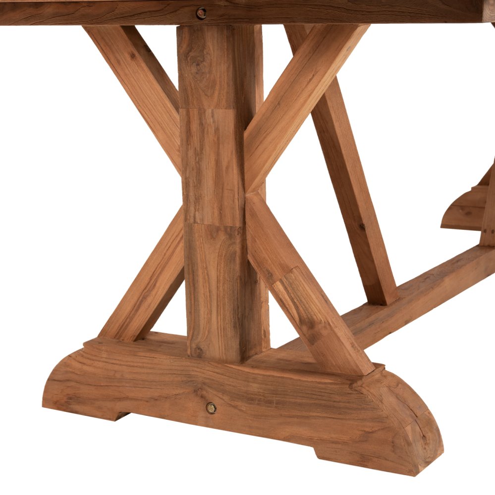 ESSTISCH KRONOS RECYCELTES TEAKHOLZ IN NATURAL 240x100x75 cm