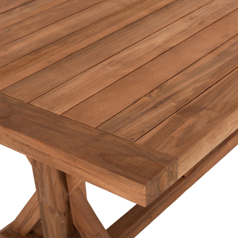 ESSTISCH KRONOS RECYCELTES TEAKHOLZ IN NATURAL 240x100x75 cm