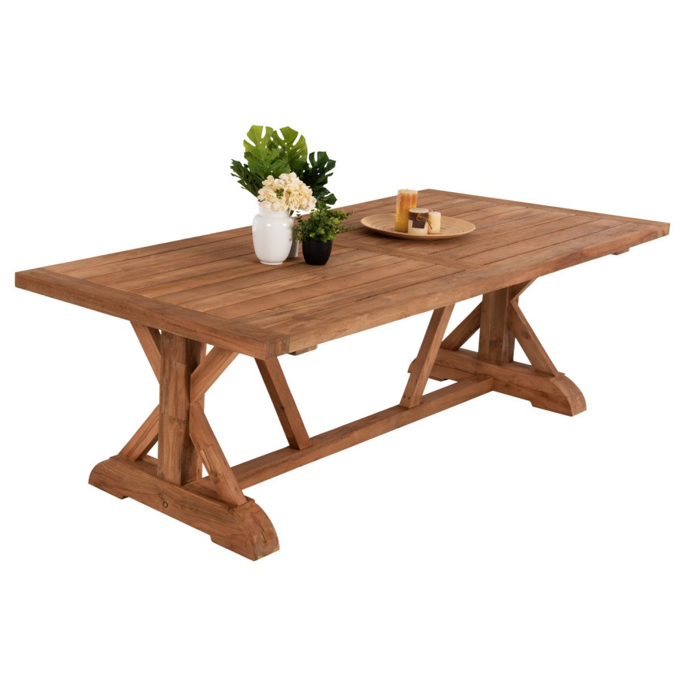 ESSTISCH KRONOS RECYCELTES TEAKHOLZ IN NATURAL 240x100x75 cm